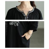 特別な日に変わる花柄刺繍入りインド綿ワンピース レディース ファッション | Sawa a la mode | 詳細画像5 
