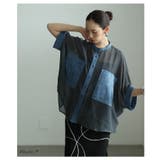 ふわりと舞う軽やかな異素材シアードルマンブラウス レディース ファッション | Sawa a la mode | 詳細画像2