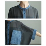 ふわりと舞う軽やかな異素材シアードルマンブラウス レディース ファッション | Sawa a la mode | 詳細画像5