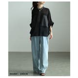 ふわりと舞う軽やかな異素材シアードルマンブラウス レディース ファッション | Sawa a la mode | 詳細画像21