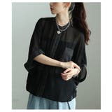 ふわりと舞う軽やかな異素材シアードルマンブラウス レディース ファッション | Sawa a la mode | 詳細画像22