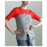 重ねず洒落るブロック配色デザインサマーニット レディース ファッション | Sawa a la mode | 詳細画像14 