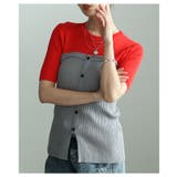 重ねず洒落るブロック配色デザインサマーニット レディース ファッション | Sawa a la mode | 詳細画像20 