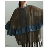 ふわり風を纏うような異素材フリルシアーブラウス レディース ファッション | Sawa a la mode | 詳細画像2 