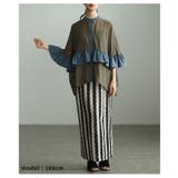 ふわり風を纏うような異素材フリルシアーブラウス レディース ファッション | Sawa a la mode | 詳細画像4 