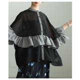 ふわり風を纏うような異素材フリルシアーブラウス レディース ファッション | Sawa a la mode | 詳細画像16 