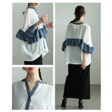 ふわり風を纏うような異素材フリルシアーブラウス レディース ファッション | Sawa a la mode | 詳細画像18 