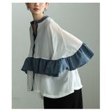 ふわり風を纏うような異素材フリルシアーブラウス レディース ファッション | Sawa a la mode | 詳細画像19 