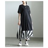 歩くたびに揺れるストライプ切替フレアロングワンピース レディース ワンピース | Sawa a la mode | 詳細画像2