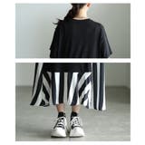 歩くたびに揺れるストライプ切替フレアロングワンピース レディース ワンピース | Sawa a la mode | 詳細画像5
