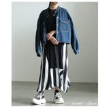 歩くたびに揺れるストライプ切替フレアロングワンピース レディース ワンピース | Sawa a la mode | 詳細画像13