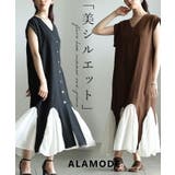 シックに映える異素材フレアヘムサマーワンピース レディース ワンピース | Sawa a la mode | 詳細画像1