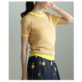 涼しげに映える配色デザインサマーニットトップス レディース トップス | Sawa a la mode | 詳細画像14 