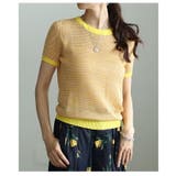 涼しげに映える配色デザインサマーニットトップス レディース トップス | Sawa a la mode | 詳細画像16 