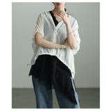 揺れる裾が視線を惹くアシンメトリーレースタンクトップ レディース トップス | Sawa a la mode | 詳細画像4