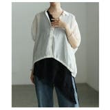 揺れる裾が視線を惹くアシンメトリーレースタンクトップ レディース トップス | Sawa a la mode | 詳細画像9