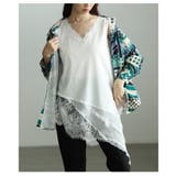 揺れる裾が視線を惹くアシンメトリーレースタンクトップ レディース トップス | Sawa a la mode | 詳細画像15
