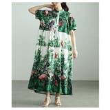 リゾート気分高まるボタニカルティアードワンピース レディース ワンピース | Sawa a la mode | 詳細画像4 