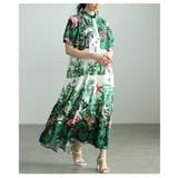 リゾート気分高まるボタニカルティアードワンピース レディース ワンピース | Sawa a la mode | 詳細画像9 