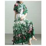 リゾート気分高まるボタニカルティアードワンピース レディース ワンピース | Sawa a la mode | 詳細画像12 
