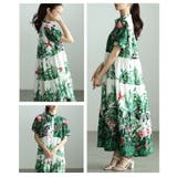 リゾート気分高まるボタニカルティアードワンピース レディース ワンピース | Sawa a la mode | 詳細画像17 
