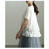 自然な奥行きが目を惹く異素材ドットティアードカットソー レディース ファッション | Sawa a la mode | 詳細画像8