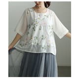 毎日に華を添える花刺繍シアーブラウス レディース トップス | Sawa a la mode | 詳細画像14