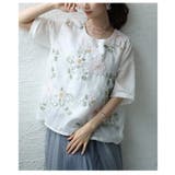 毎日に華を添える花刺繍シアーブラウス レディース トップス | Sawa a la mode | 詳細画像16