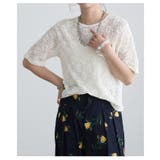 涼やかに映えるフラワーメッシュクルーネックプルオーバー レディース トップス | Sawa a la mode | 詳細画像12