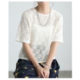 涼やかに映えるフラワーメッシュクルーネックプルオーバー レディース トップス | Sawa a la mode | 詳細画像15