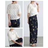 涼やかに映えるフラワーメッシュクルーネックプルオーバー レディース トップス | Sawa a la mode | 詳細画像17