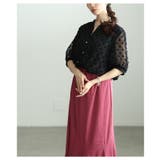 立体感で魅せる立体ドットふんわりスリーブシアーブラウス レディース ファッション | Sawa a la mode | 詳細画像12