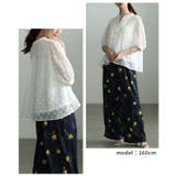 立体感で魅せる立体ドットふんわりスリーブシアーブラウス レディース ファッション | Sawa a la mode | 詳細画像15