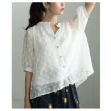 立体感で魅せる立体ドットふんわりスリーブシアーブラウス レディース ファッション | Sawa a la mode | 詳細画像16