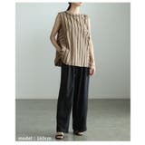 揺れてすっきり魅せるバイアスストライプAライントップス レディース トップス | Sawa a la mode | 詳細画像13