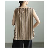 揺れてすっきり魅せるバイアスストライプAライントップス レディース トップス | Sawa a la mode | 詳細画像16