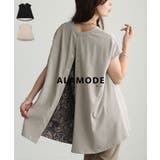 後ろ姿で魅せるバックスリットペイズリー切替トップス レディース ファッション | Sawa a la mode | 詳細画像1