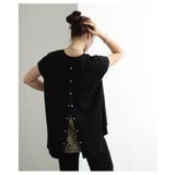 後ろ姿で魅せるバックスリットペイズリー切替トップス レディース ファッション | Sawa a la mode | 詳細画像16