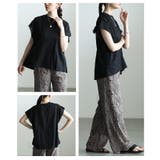 洗練スタイルを叶える異素材切替デザイントップス レディース トップス | Sawa a la mode | 詳細画像17