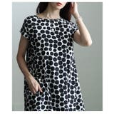 甘さを抑えたドット柄フレンチスリーブAラインワンピース レディース ファッション | Sawa a la mode | 詳細画像8
