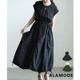 絞って楽しむ異素材ドッキングドロストワンピース レディース ワンピース | Sawa a la mode | 詳細画像1