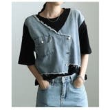デザインで差がつくデニムレイヤード風カットソートップス レディース トップス | Sawa a la mode | 詳細画像16