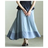 上品な揺れ感を楽しむ異素材切替フレアロングスカート レディース スカート | Sawa a la mode | 詳細画像8