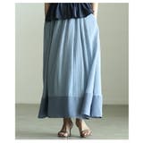 上品な揺れ感を楽しむ異素材切替フレアロングスカート レディース スカート | Sawa a la mode | 詳細画像9