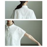 品よく華やぐレース切替フレンチスリーブシャツ レディース トップス | Sawa a la mode | 詳細画像5