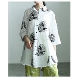 ゆったり着映えるリーフ刺繍コットンロングシャツ レディース トップス | Sawa a la mode | 詳細画像2