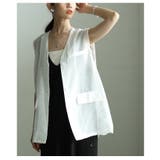 重ねれば高見えバックレース異素材ジレジャケット レディース ファッション | Sawa a la mode | 詳細画像8 