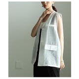 重ねれば高見えバックレース異素材ジレジャケット レディース ファッション | Sawa a la mode | 詳細画像11 