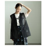 重ねれば高見えバックレース異素材ジレジャケット レディース ファッション | Sawa a la mode | 詳細画像14 