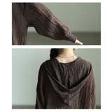 ニュアンスで決まるワッシャー加工フーディーシャツ レディース ファッション | Sawa a la mode | 詳細画像5